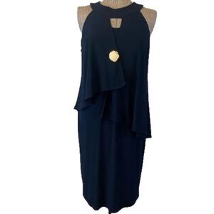 EUC Joseph Ribkoff Vintage Layered Elegant Work to Evening Dress Size Large